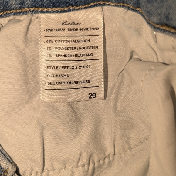 KanCan Flare Curvy High Rise Slit Frayed Hem Jean - Picture 6 of 6